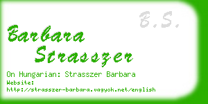 barbara strasszer business card